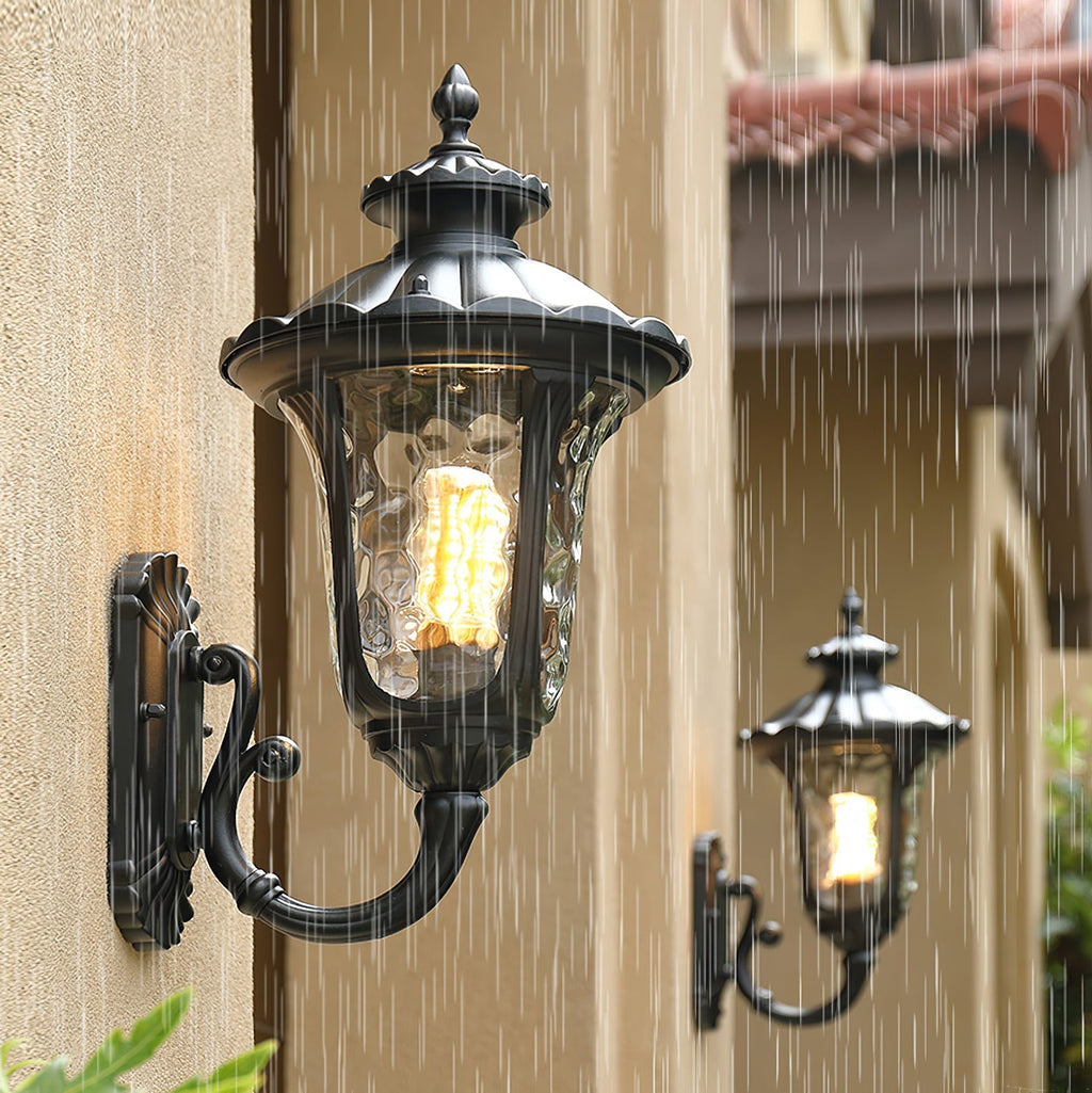 Verenia - Waterproof Retro Outdoor Wall Lamp with Frosted Glass