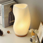 Warm LED Table Lamp with Dimmable Function & Elegant Wave Design