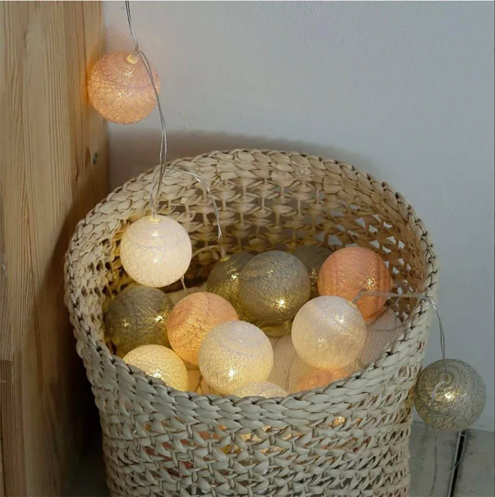 Cotton Light Ball Garland – Create Atmosphere and Warmth in Any Space