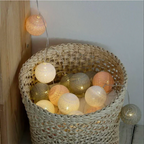 Cotton Light Ball Garland – Create Atmosphere and Warmth in Any Space