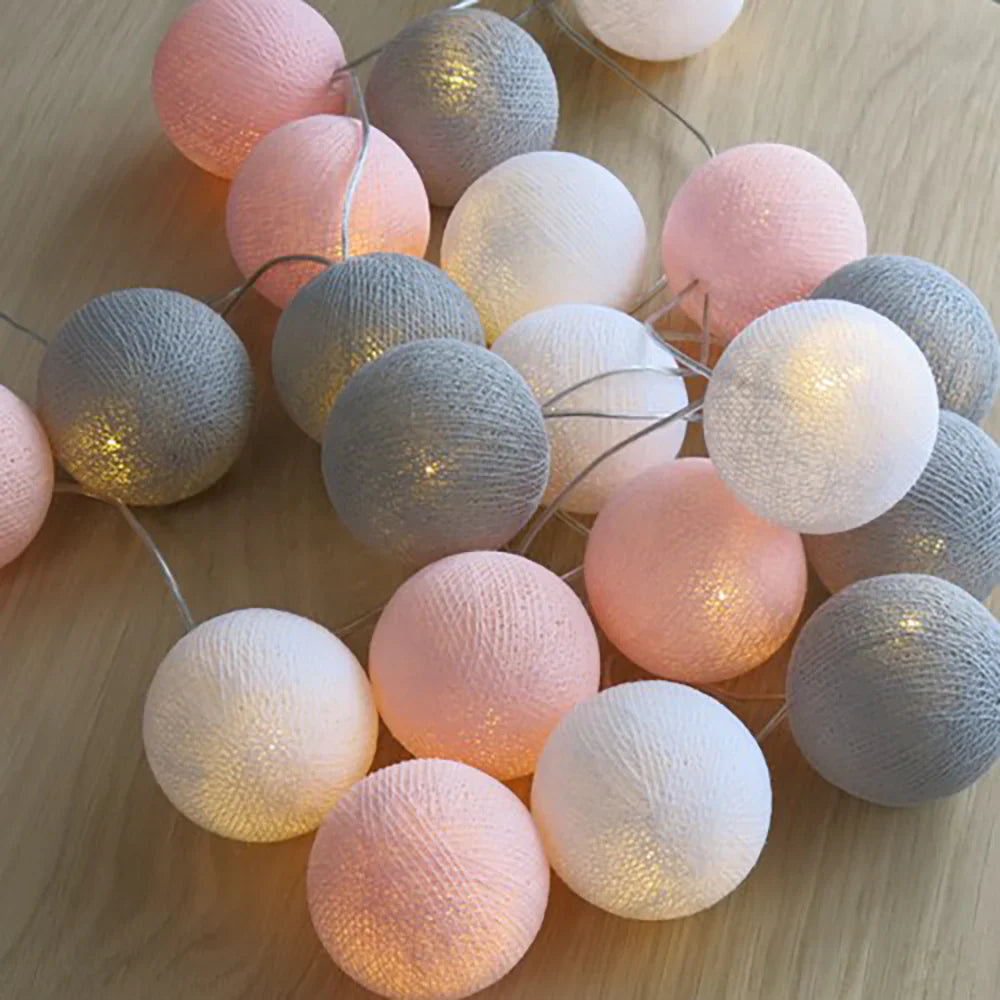 Cotton Light Ball Garland – Create Atmosphere and Warmth in Any Space