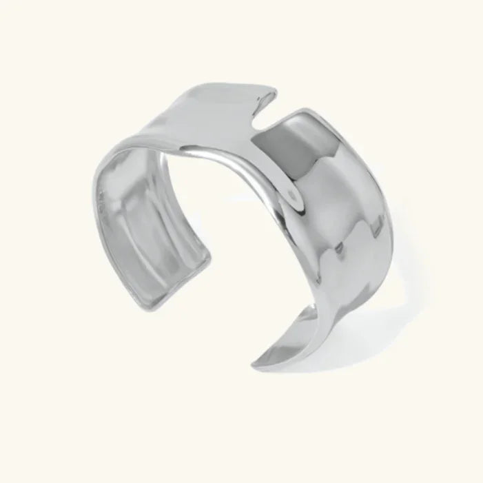 Women's Minimalist Cuff Bracelet - Gold-Plated Stainless Steel