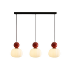 Art Deco Pendant Light with Acrylic Shade, Round Colored Top
