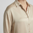 dames relaxed fit glanzende blouse