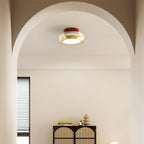 Retro Glass Flush Mount Ceiling Light with Integrated LED