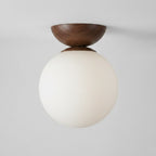 round japandi globe ceiling light