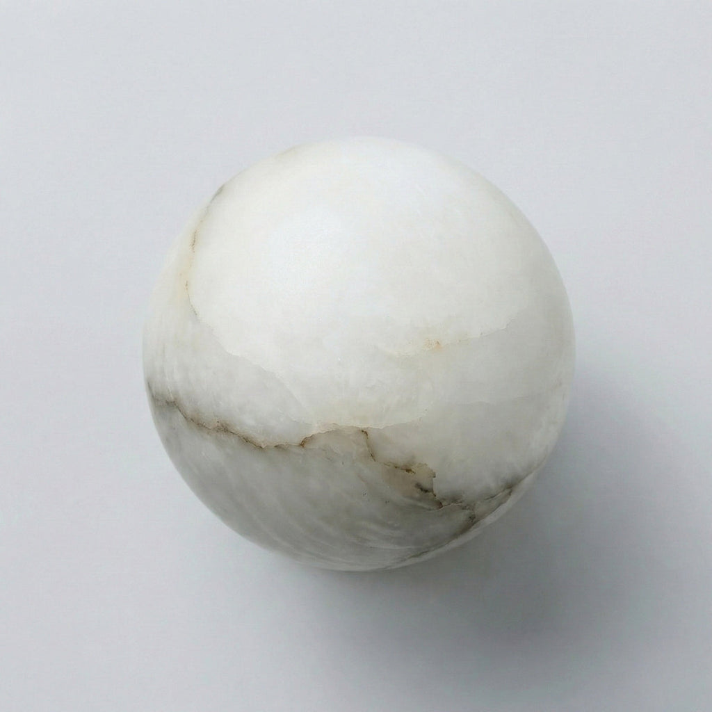 round modern japandi marble wall sconce