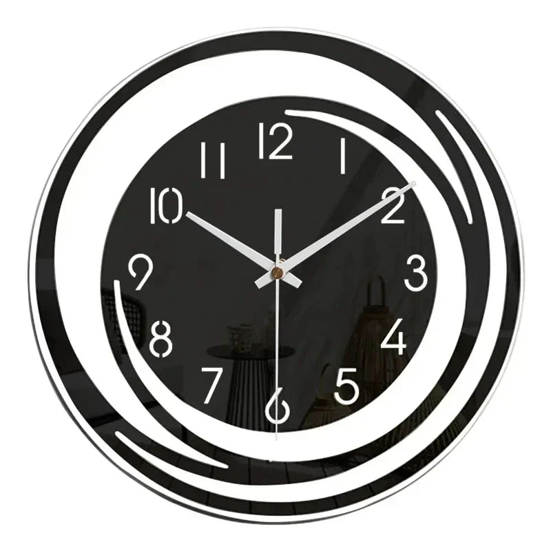 Wall Clock – Black Acrylic – Modern Scandinavian Design