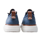 Men's Mesh Sneakers with Cushioned Sole and Leather Trim