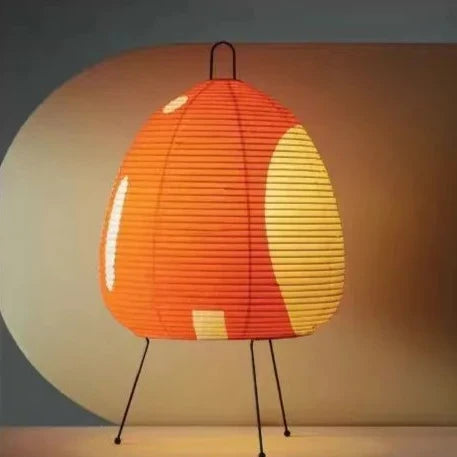 Yunari Haze | Colored Japandi Rice Paper Lamp in Wabi-Sabi Style