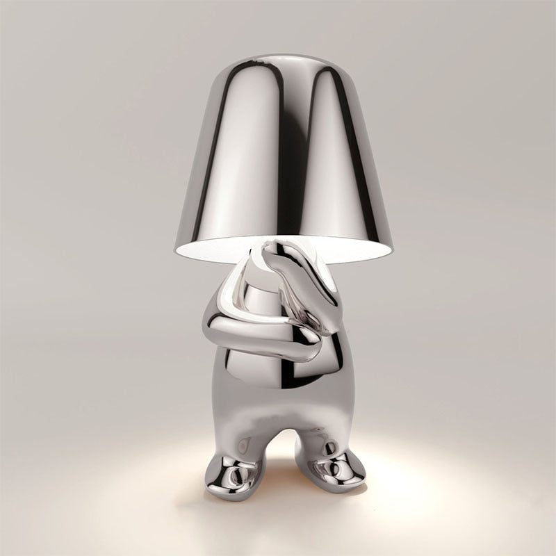 Table Lamp – Human Figure Sculpture, Touch Dimmer LED