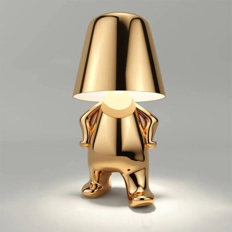 Table Lamp – Human Figure Sculpture, Touch Dimmer LED