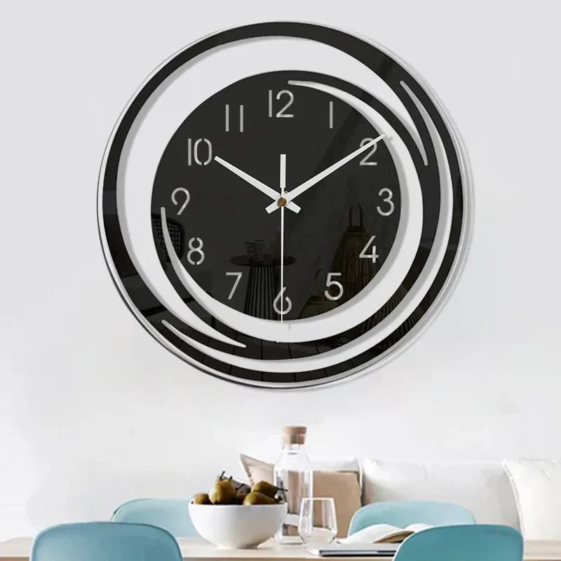 Wall Clock – Black Acrylic – Modern Scandinavian Design