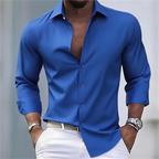 Mens Shirts Slim Fit Button-Up Long Sleeve Casual Shirt