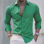 Mens Shirts Slim Fit Button-Up Long Sleeve Casual Shirt