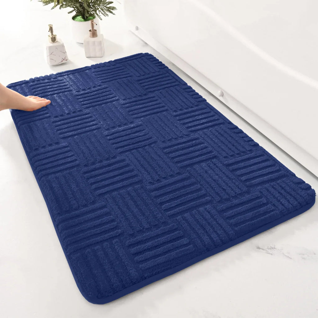 Arcadia – Thick Striped Non-Slip Bath Mat with Soft and Absorbent Design