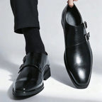 Men's Leather Loafers with Semi-Gloss Finish