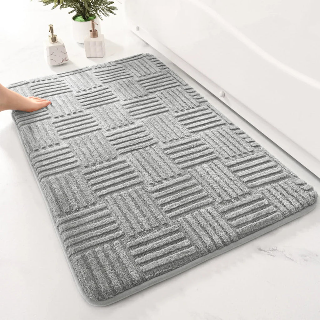 Arcadia – Thick Striped Non-Slip Bath Mat with Soft and Absorbent Design