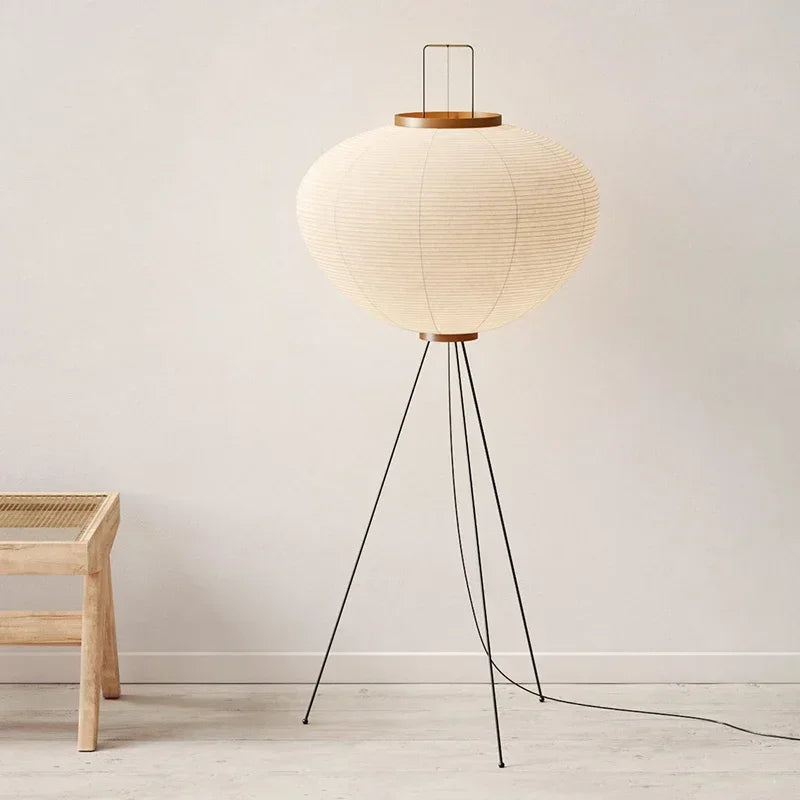 Akari – Japanese Wabi-Sabi Rice Paper Floor Lamp for Living Room and Bedroom
