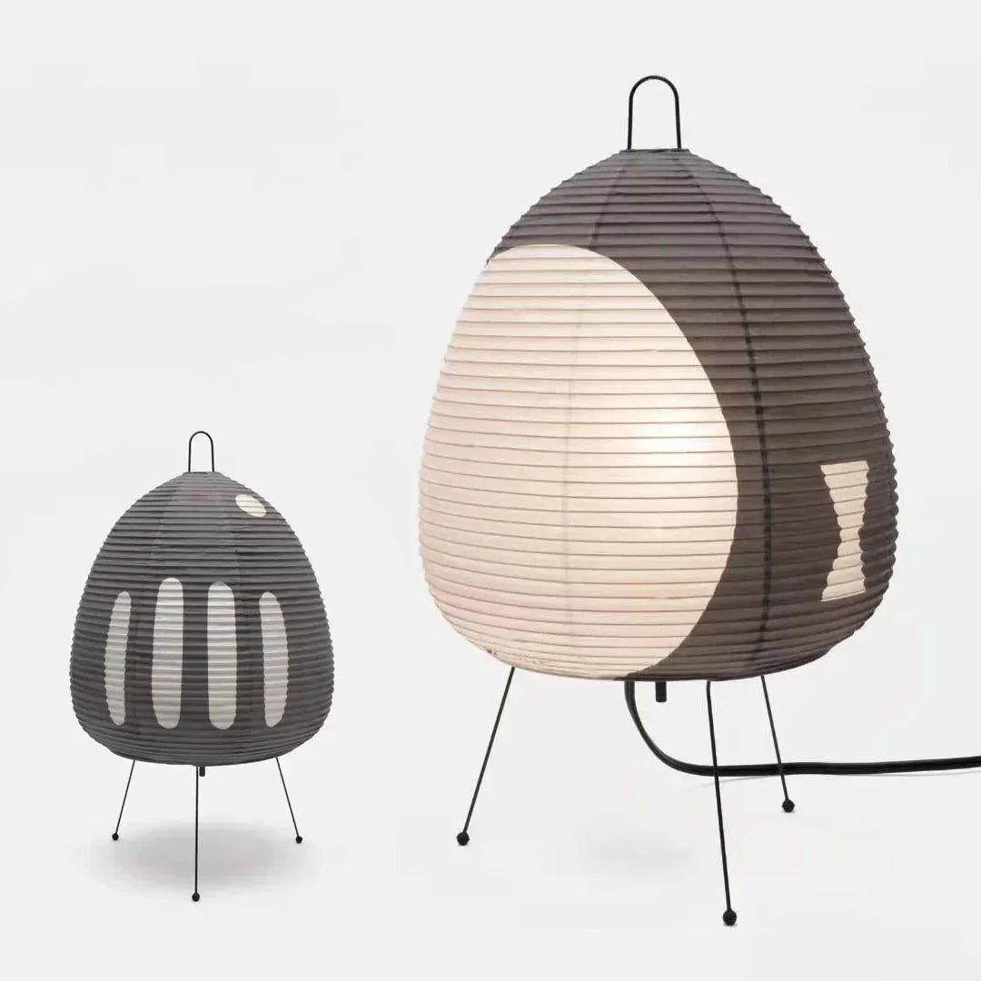 Yunari Haze | Colored Japandi Rice Paper Lamp in Wabi-Sabi Style