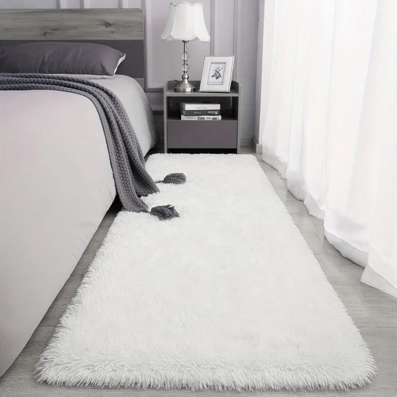 Ultra-Soft Plush Rug – Modern Washable Carpet for Bedroom & Living Room
