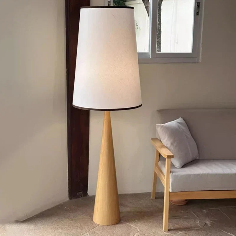 Minimalist Wooden LED Floor Lamp in Scandinavian Style