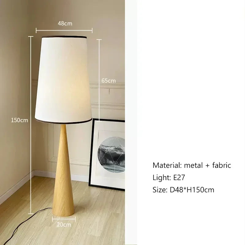Minimalist Wooden LED Floor Lamp in Scandinavian Style