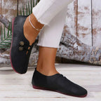 Women's Soft Suede Loafers - Elastic Button Fit