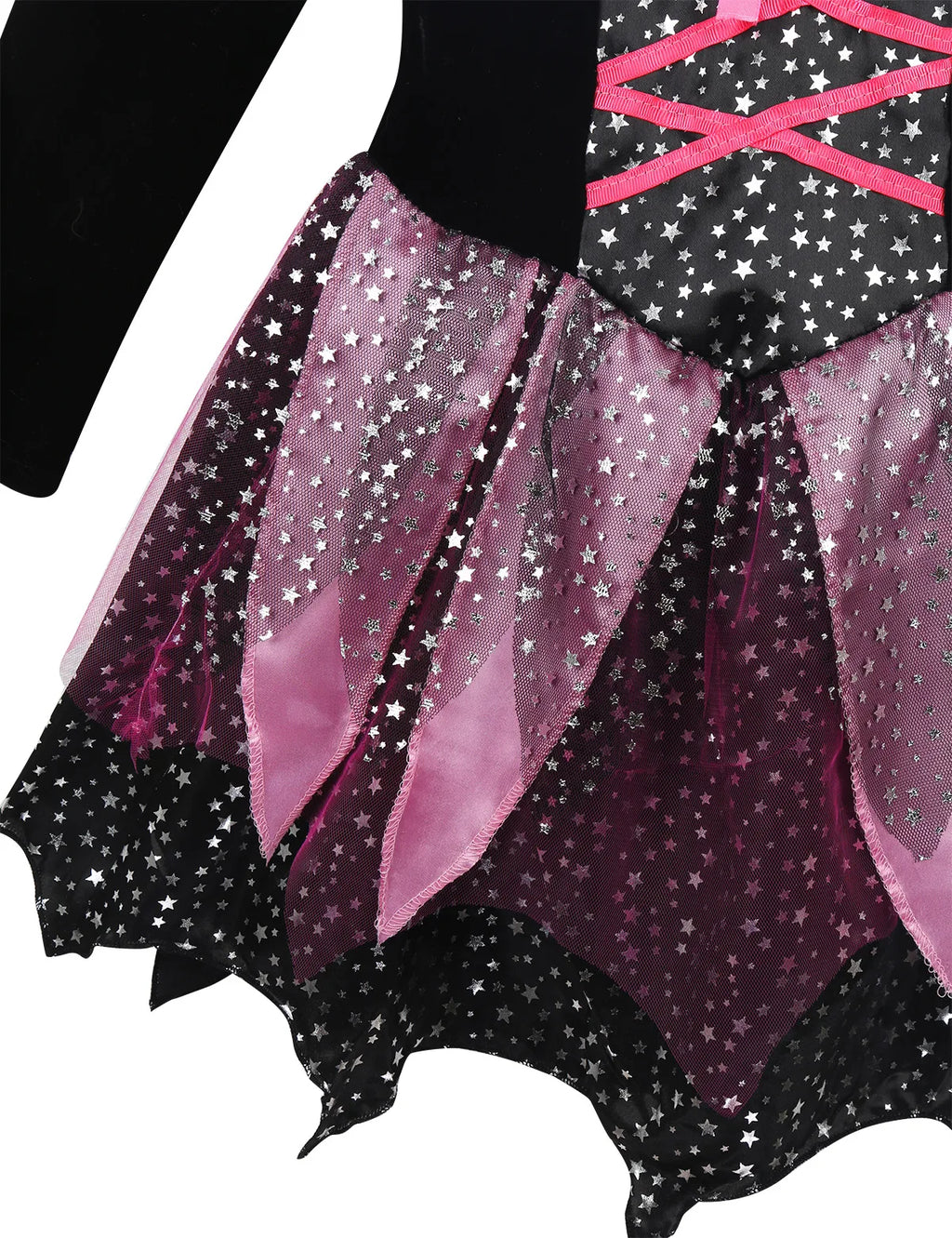 Girls witch costume set full outfit display