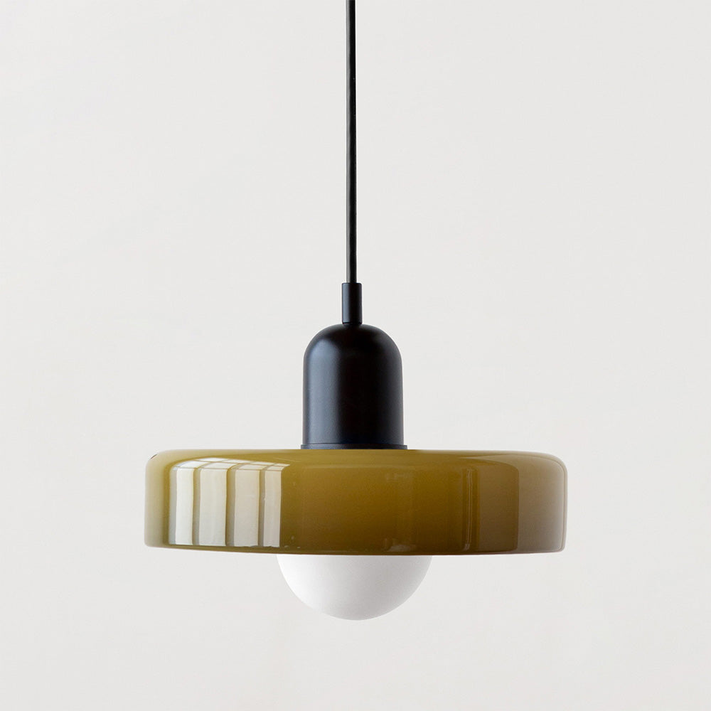 Colorful Bauhaus Pendant Light with Timeless Glass Design