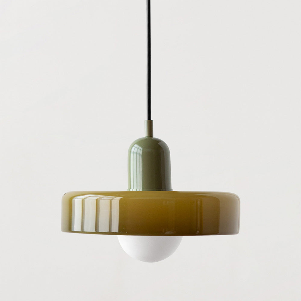 Colorful Bauhaus Pendant Light with Timeless Glass Design