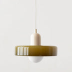 Colorful Bauhaus Pendant Light with Timeless Glass Design