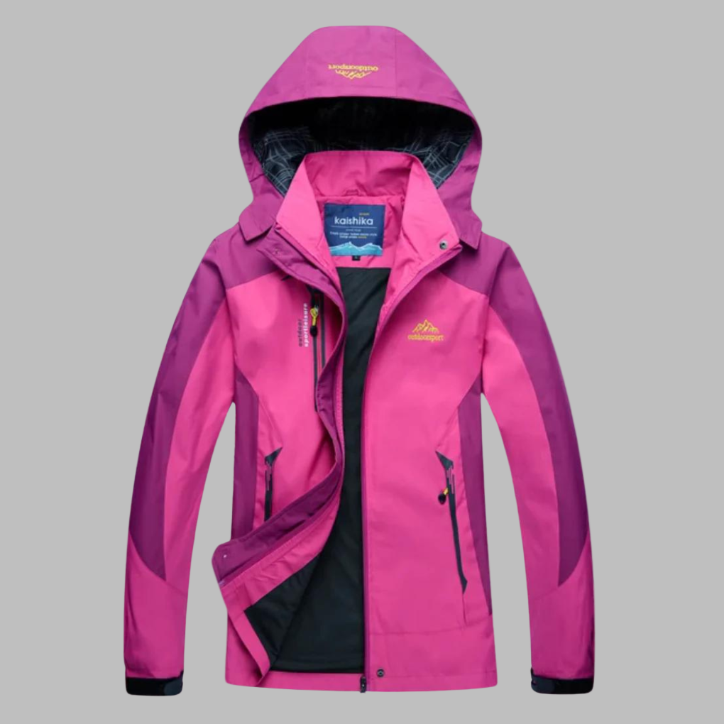 Women's Waterproof Hooded Rain Jacket - Windproof Outdoor Coat