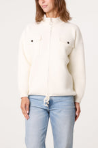 Women's Knit Zip-Up Jacket with Utility Pockets