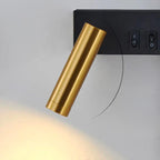 Wall Lights for Living Room with Vertical LED Bar and Adjustable Spotlight
