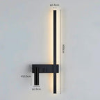 Wall Lights for Living Room with Vertical LED Bar and Adjustable Spotlight
