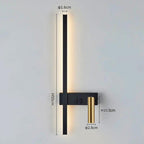 Wall Lights for Living Room with Vertical LED Bar and Adjustable Spotlight