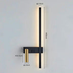 Wall Lights for Living Room with Vertical LED Bar and Adjustable Spotlight
