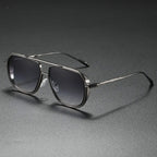 Unisex Aviator Sunglasses – Polished Metal Frame, UV Protection