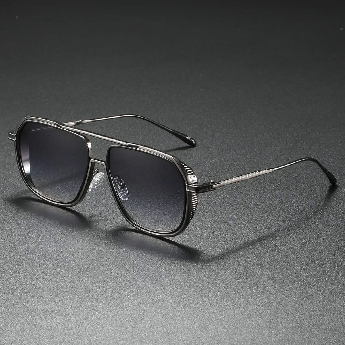 Unisex Aviator Sunglasses – Polished Metal Frame, UV Protection