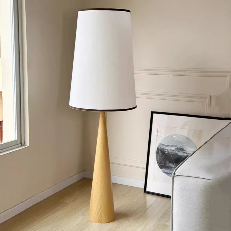 Minimalist Wooden LED Floor Lamp in Scandinavian Style