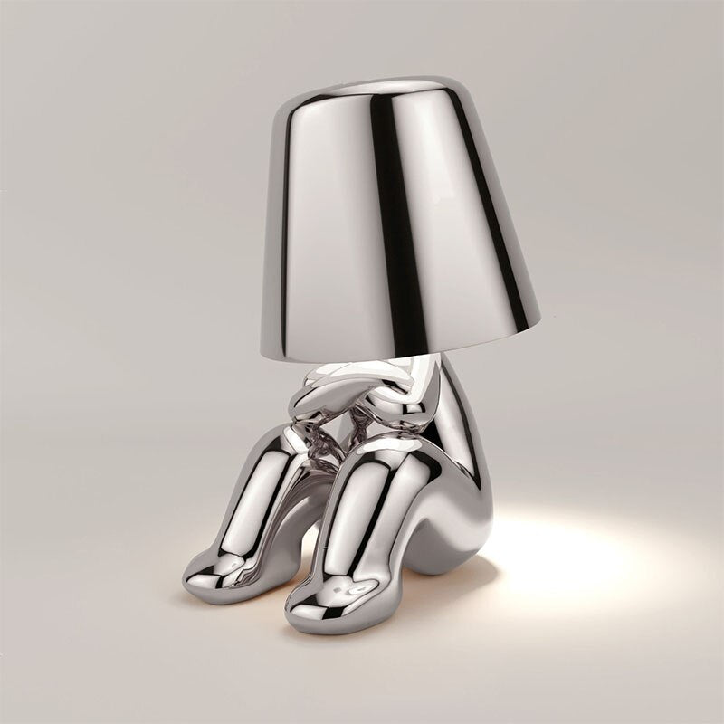 Table Lamp – Human Figure Sculpture, Touch Dimmer LED
