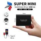 Portable External SSD 2TB - USB-C High-Speed Storage Drive