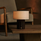 Sana Dark Brown Rechargeable Table Lamp | Modular Lampshade, 3 Light Modes & Dimmable