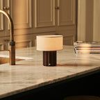 Sana Dark Brown Rechargeable Table Lamp | Modular Lampshade, 3 Light Modes & Dimmable