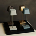 Sarphati Mini Mocha Brown Cordless Lamp | Wireless Charging via Charging Station, Dimmable & 3 Light Modes