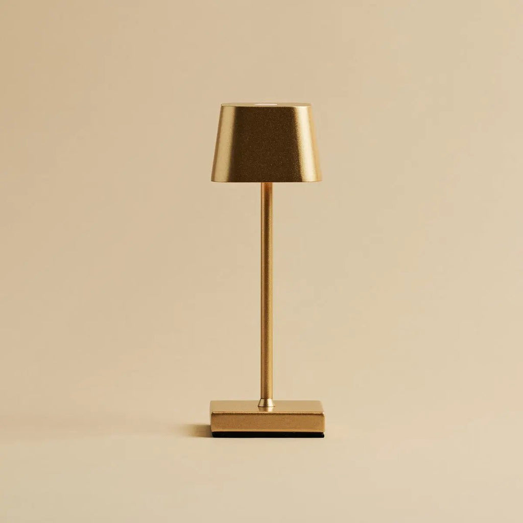 Sarphati Mini Gold Cordless Lamp | Wireless Charging via Charging Station, Dimmable & 3 Light Modes