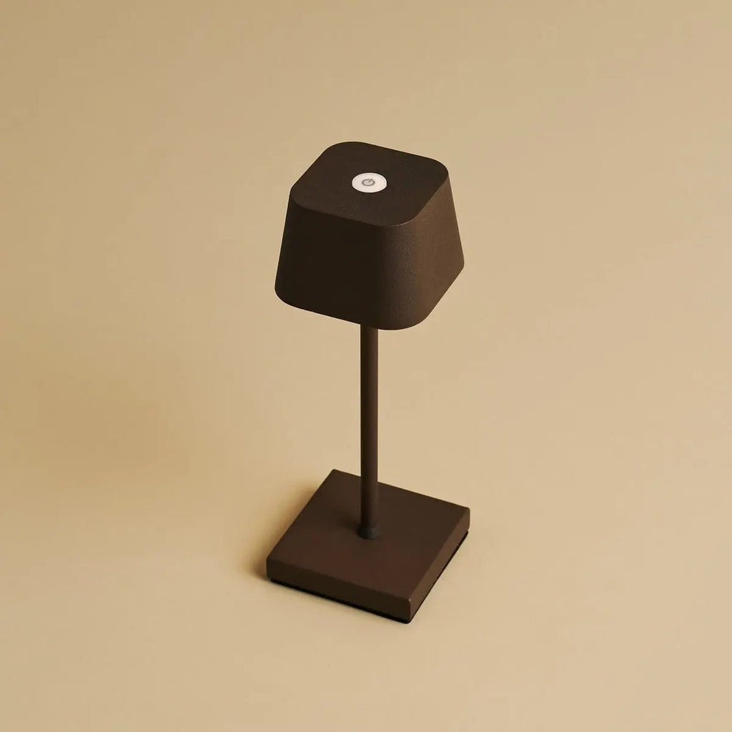 Sarphati Mini Mocha Brown Cordless Lamp | Wireless Charging via Charging Station, Dimmable & 3 Light Modes