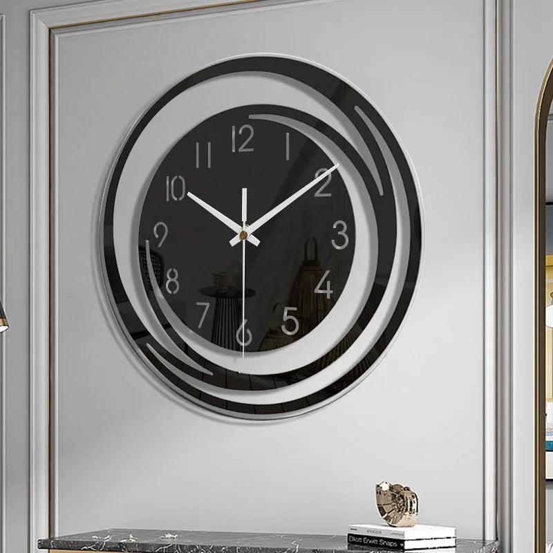 Wall Clock – Black Acrylic – Modern Scandinavian Design