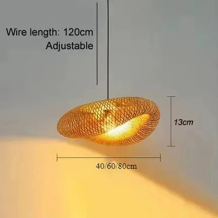 Liora Strå | Japandi Rattan Pendant Lamp Made of Handwoven Bamboo